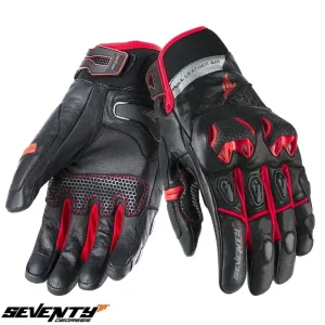 Disponibil imediat Manusi barbati pentru scuter – motocicleta Racing/Naked iarna Seventy model SD-N47 negru/rosu Negru/rosu XXXL (12 cm)