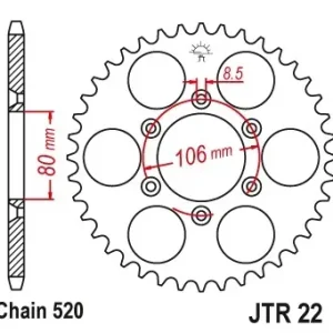 Promoție Pinion spate 42 dinti pas lant 520 – Aprilia ETX – MX – Red Rose – RX – SX – Tuareg 2T 125cc