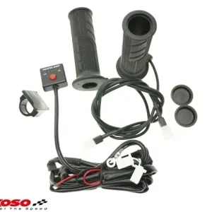 Reducere Set mansoane incalzite universale Koso – culoare: negru (ATV-uri, snowmobile) (lungime: 126 mm – pentru ghidon de 22 mm)