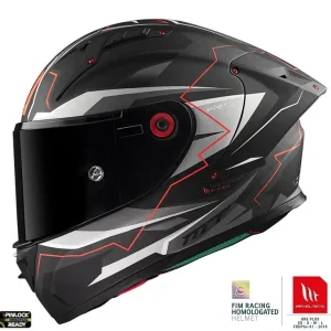 Casca integrala pentru scuter – motocicleta MT KRE+ Carbon Kraker C5 rosu mat – 100% carbon – FIM approved – lentila antiaburire Pinlock + viziera neagra cadou XXL (63/64cm) Reducere