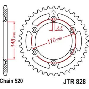 Ofertă specială Pinion spate 42 dinti pas lant 520 – Suzuki RM 465-500 – DR 600 – DR 650 – DR 800 Big