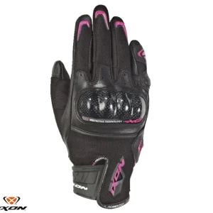 Lichidare de stoc Manusi femei pentru scuter – motocicleta Roadster vara piele/textil Ixon model RS Rise Air LS culoare: negru/fucshsia (roz) – degete tactile Negru/fuchsia (roz) M (8/9)