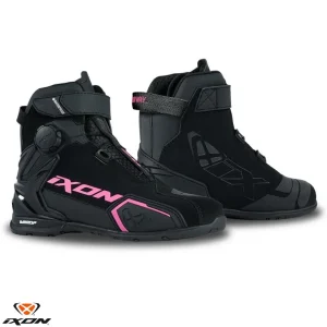 Ghete pentru scuter – motocicleta Roadster femei All Season Ixon model Bull 2 WP LS culoare: negru/fuchsia (roz) (100% waterproof) 37 Preț mic