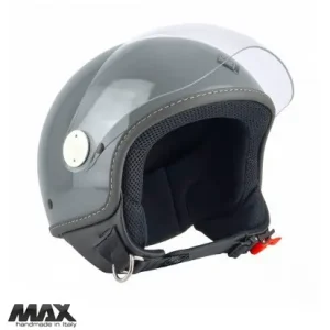 Ieftin Casca open face pentru scuter – motocicleta (demi-jet) Max Helmets model DJ06 LS 7.9 (FLS) culoare: gri lucios (GFLN) – 100% MADE IN ITALY L1 (59cm)
