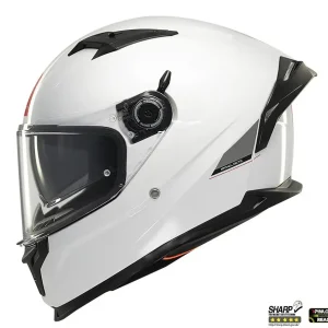 Casca integrala pentru scuter – motocicleta MT Braker SV A0 alb lucios (ochelari soare integrati) – tip viziera: MT-V-28B – DKS435 – punctaj maxim SHARP Test – 5 stele XL (61/62cm) Ofertă exclusivă