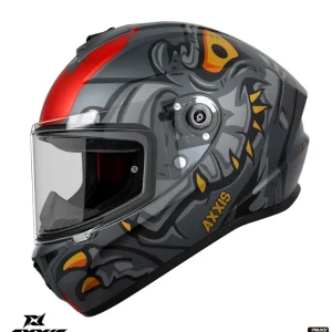 Transport gratuit Casca integrala pentru scuter – motocicleta Axxis model Draken S Dinotoon B5 rosu mat – tip viziera: MT-V-18C XS (53/54cm)
