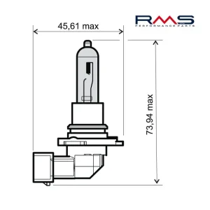 Bec halogen 12V 65W HS3 alb Preț redus