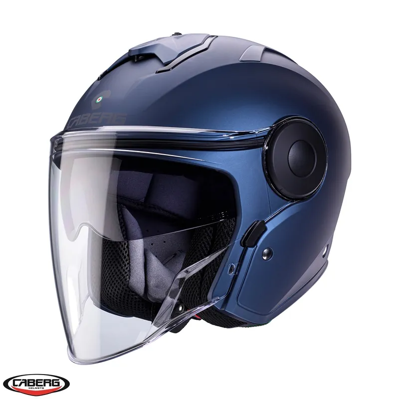 Preț promoțional Casca open face pentru scuter – motocicleta (jet) Caberg model Soho SV G8 blue jeans (albastru) mat Blue jeans (albastru) mat XS (53/54cm)