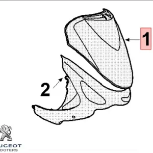 Carena fata superioara portocalie originala Peugeot Vclic – Vclic Evolution 4T 50cc Noutate