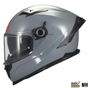 Casca integrala pentru scuter – motocicleta MT Braker SV A12 gri lucios (ochelari soare integrati) – tip viziera: MT-V-28B – DKS435 – punctaj maxim SHARP Test – 5 stele M (57/58cm) Retur ușor
