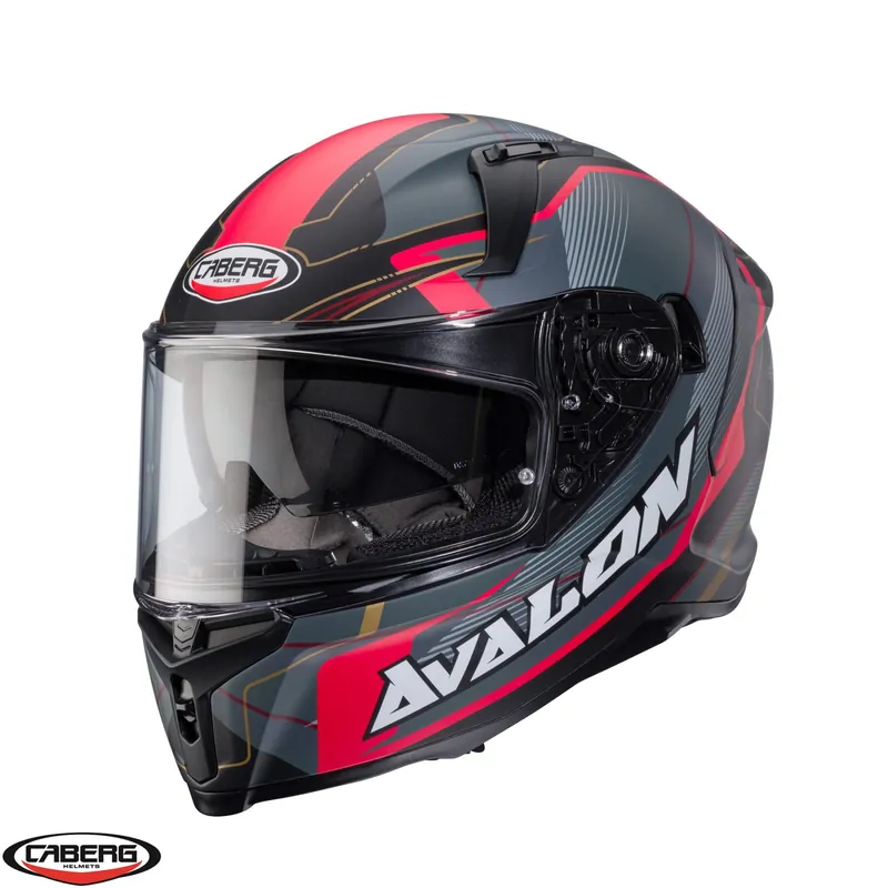 Casca integrala pentru scuter – motocicleta Caberg model Avalon X SV Optic L7 negru/gri/rosu mat Pinlock ready XS (53/54cm) Transport gratuit