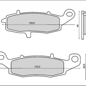 Set placute frana – Kawasaki ER650 – KLE650 – Z700-750 – VN800-2000cc – Suzuki GS 500 – GSF 600-650 Bandit – VStrom – Intruder – Marauder Plată securizată
