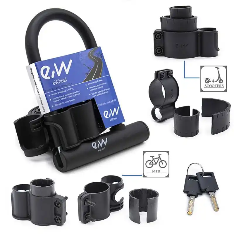 Preferatul clienților Lacăt anti furt, trotinete / scutere / biciclete electrice, 15 cm, model 4, negru | Motorevolution