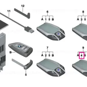 Cel mai vândut BMW display key 434 MHZ RCP US