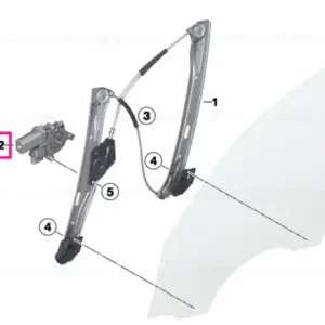 Retur gratuit Drive for window lifter, front right
