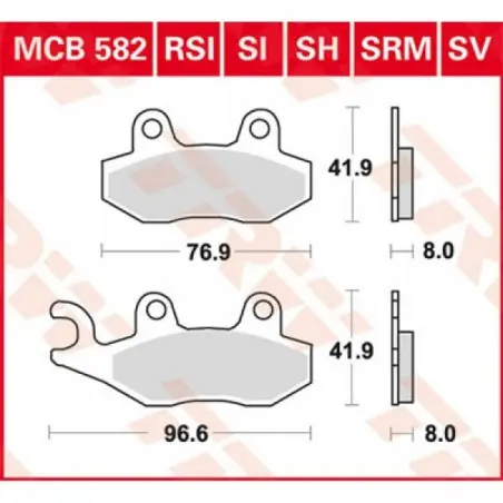 Placute frana TRW MCB582SRM    SINTER SCOOTER Ofertă limitată