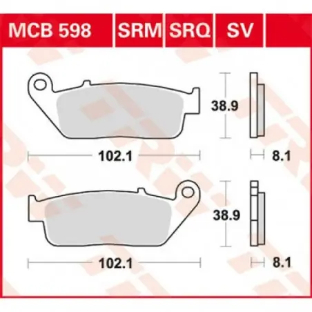 Calitate înaltă Placute frana TRW MCB598SRM    SINTER SCOOTER