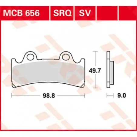 Placute frana TRW MCB656SRQ   SINTER TRACK Comandă acum