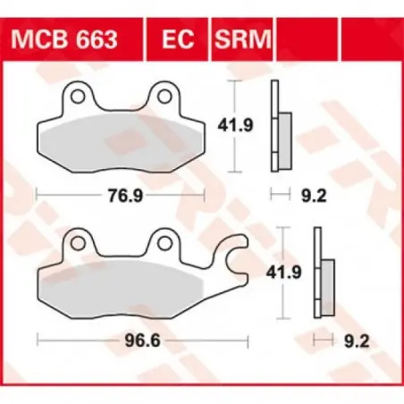 Reduceri Placute frana TRW MCB663SRM    SINTER SCOOTER