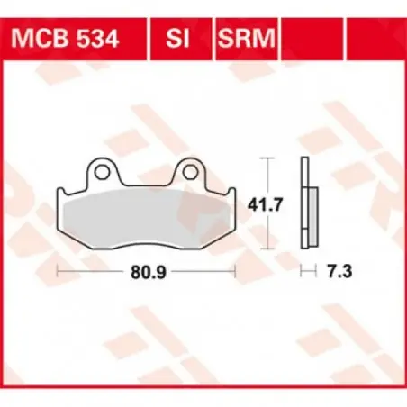 Placute frana TRW MCB534SRM    SINTER SCOOTER Retur gratuit