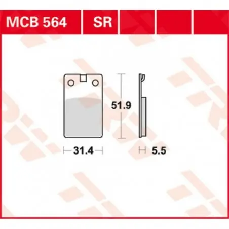 Placute frana TRW MCB564SR    SINTER SCOOTER Bestseller