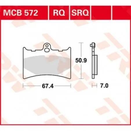 Disponibil imediat Placute frana TRW MCB572SRQ   SINTER TRACK