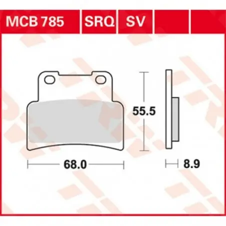 Ofertă exclusivă Placute frana TRW MCB785SRQ   SINTER TRACK