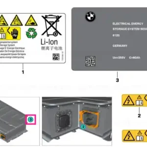 Reducere extra Type plate, high-voltage battery