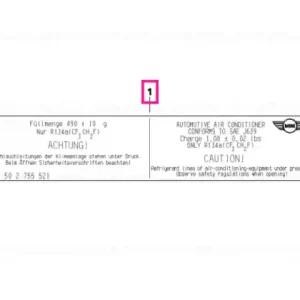 Label, coolant 460+/-10G Plată securizată