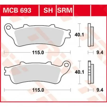 Ofertă specială Placute frana TRW MCB693SRM    SINTER SCOOTER