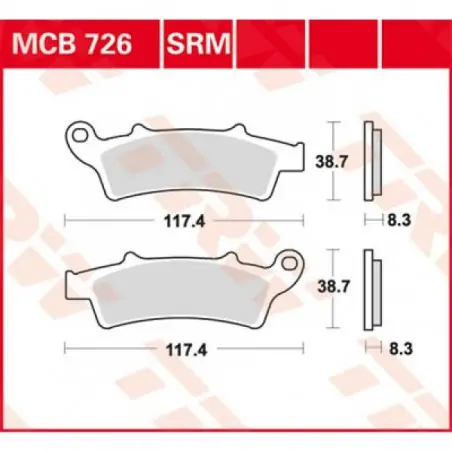Placute frana TRW MCB726SRM    SINTER SCOOTER Ofertă de sezon