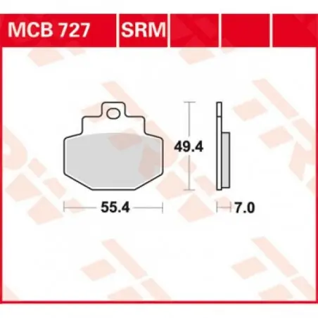 Placute frana TRW MCB727SRM    SINTER SCOOTER Ofertă exclusivă