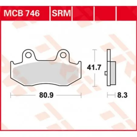 Placute frana TRW MCB746SRM    SINTER SCOOTER Doar azi