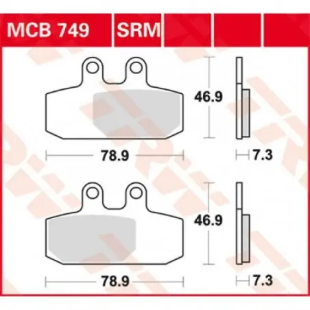Placute frana TRW MCB749SRM    SINTER SCOOTER Livrare gratuită