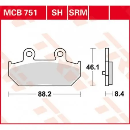 Reducere extra Placute frana TRW MCB751SRM    SINTER SCOOTER