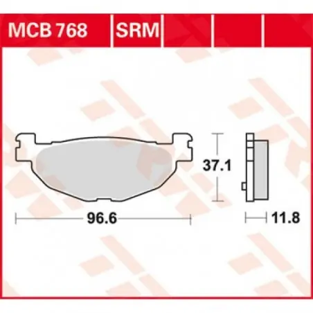 Plată sigură Placute frana TRW MCB768SRM    SINTER SCOOTER