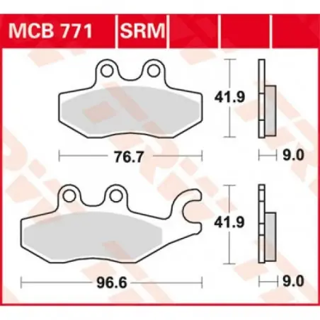Placute frana TRW MCB771SRM    SINTER SCOOTER Popular