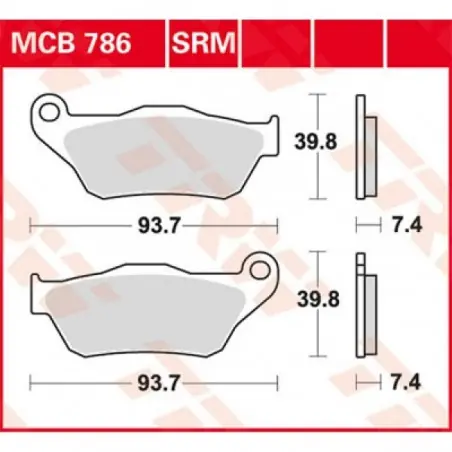 Super ofertă Placute frana TRW MCB786SRM    SINTER SCOOTER