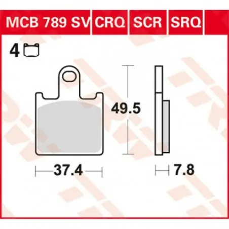 Placute frana TRW MCB789SCR    SINTER CARBON RACE LONGLIFE Cel mai bun preț