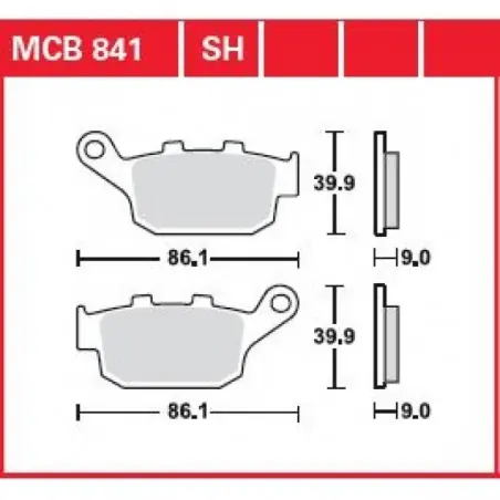 Cumpără online Placute frana TRW MCB841SH   SINTER PERFORMANCE STREET  ROAD TRACKS