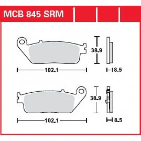 Discount Placute frana TRW MCB845SRM    SINTER SCOOTER