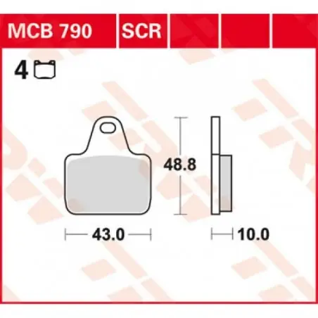 Placute frana TRW MCB790SCR    SINTER CARBON RACE LONGLIFE Ofertă