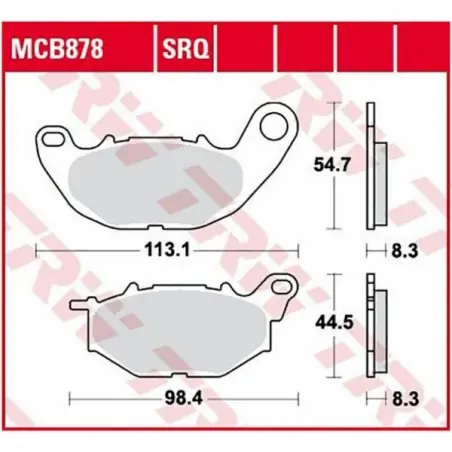 Placute frana TRW MCB878SRQ   SINTER TRACK Cel mai bun preț