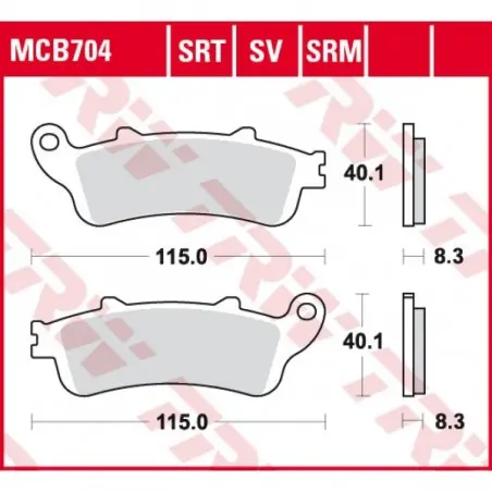 Placute frana TRW MCB704SRT  SINTERED ROAD TRACK Preț mic