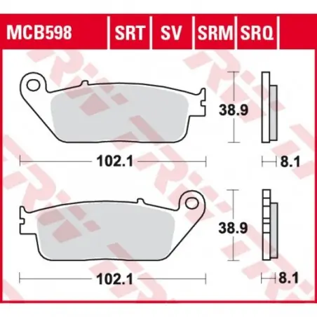 Placute frana TRW MCB598SRT  SINTERED ROAD TRACK Promoție