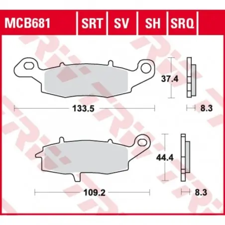 Placute frana TRW MCB681SRT  SINTERED ROAD TRACK Cumpără acum