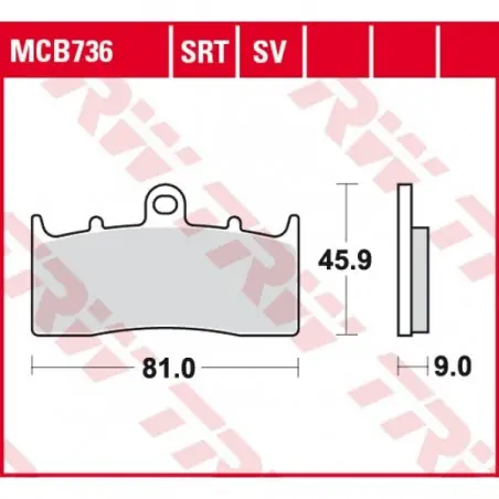 Lichidare de stoc Placute frana TRW MCB736SRT  SINTERED ROAD TRACK