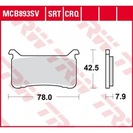Placute frana TRW MCB893SV  SINTERED METAL Preț promoțional