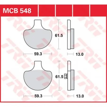 Placute frana TRW MCB548   ORGANIC Plată securizată