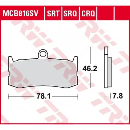 Placute frana TRW MCB816SRT  SINTERED ROAD TRACK Livrare expres